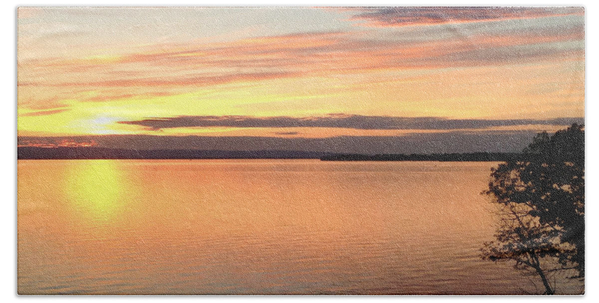 Sunset Beach Towel featuring the photograph Vermont Sunset, Lake Champlain by Felipe Adan Lerma