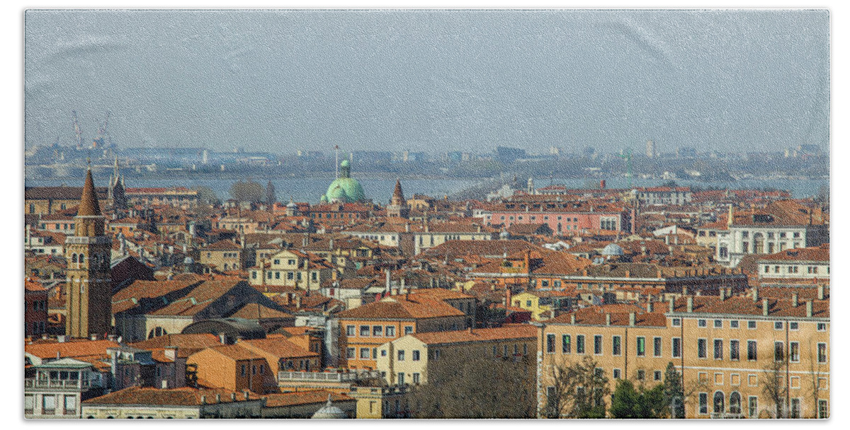 View Beach Towel featuring the photograph View on Venice by Patricia Hofmeester