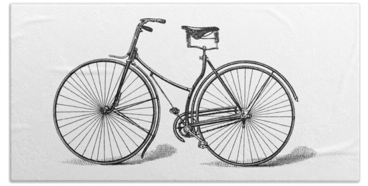 Retro Bike Beach Sheet featuring the digital art Vintage Bike by Kim Kent