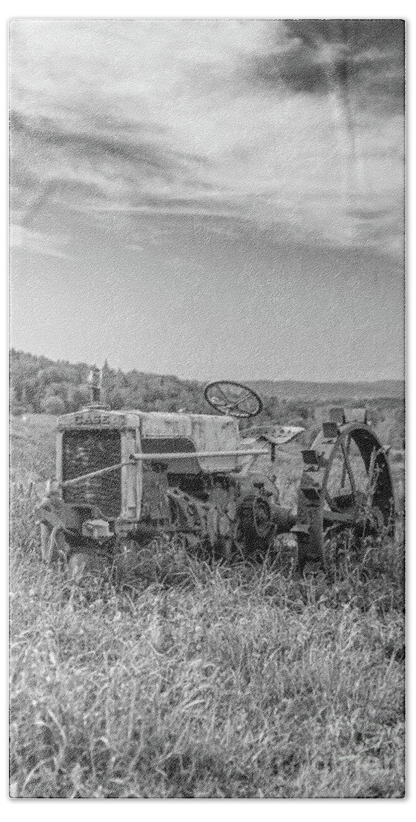 Vermont Beach Towel featuring the photograph Vintage Case Tractor Montpelier Vermont by Edward Fielding
