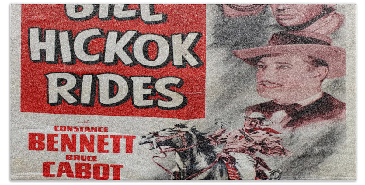Wild Bill Hickok Rides Beach Sheet featuring the photograph Vintage Movie Poster 2 by Bob Christopher