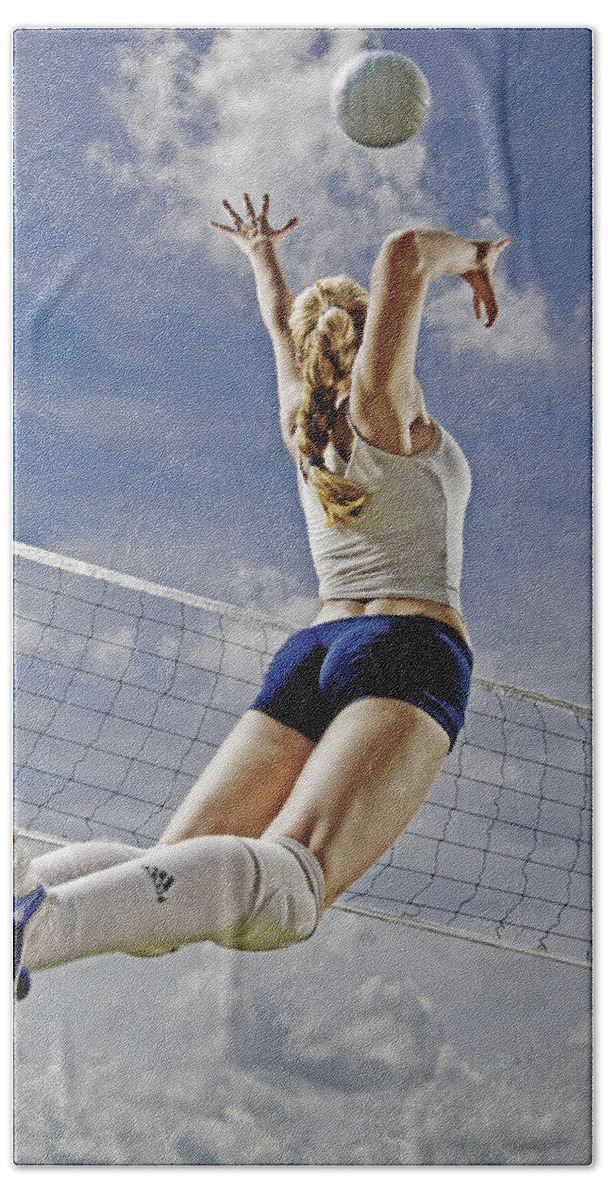 Volleyball Beach Towel featuring the photograph Volleyball by Steve Williams
