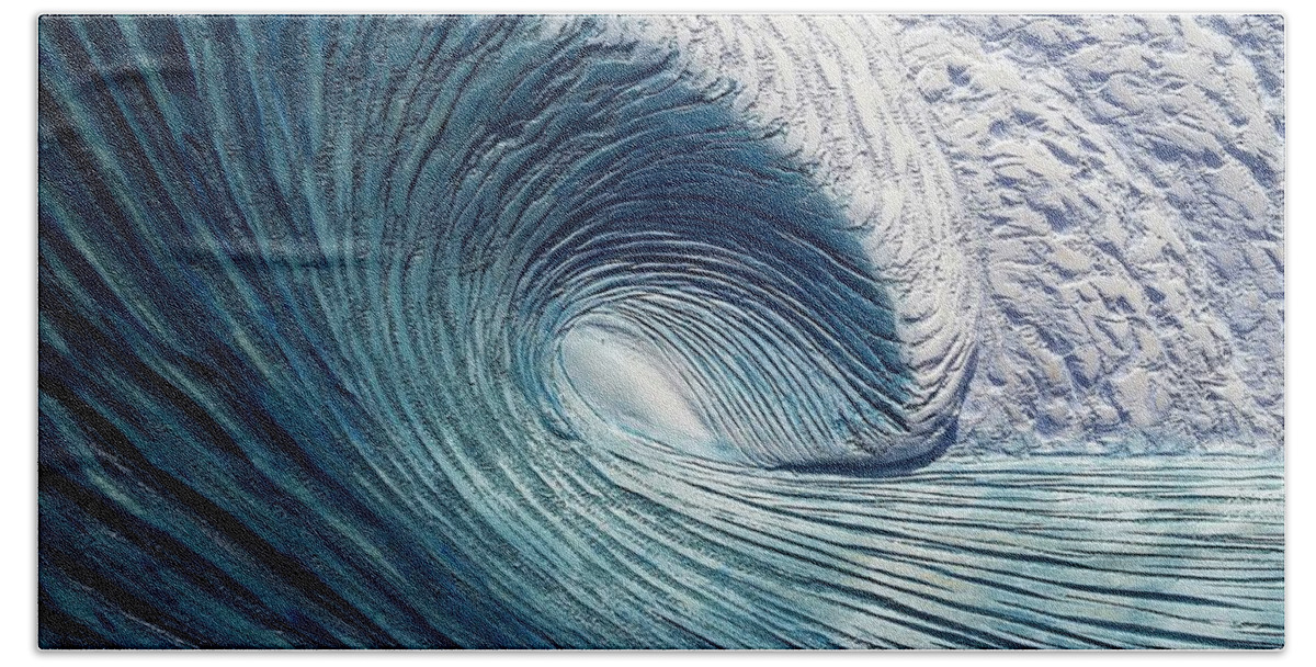 Wave Beach Sheet featuring the painting Vortex by Nathan Ledyard