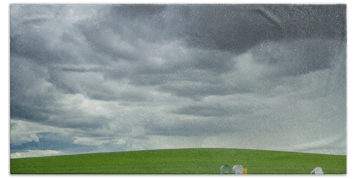 Palouse Rolling Fields Beach Sheet featuring the photograph Waiting for something by Kunal Mehra