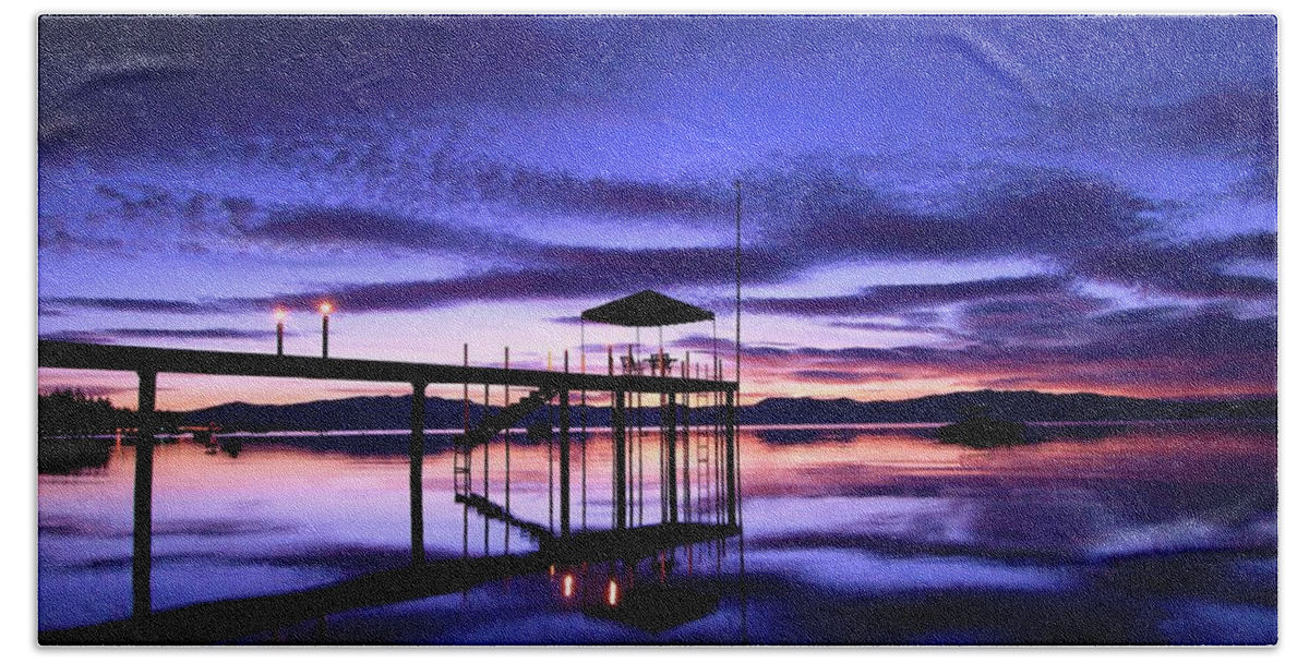 Lake Tahoe Beach Sheet featuring the photograph Wake Up to The Dawn by Sean Sarsfield