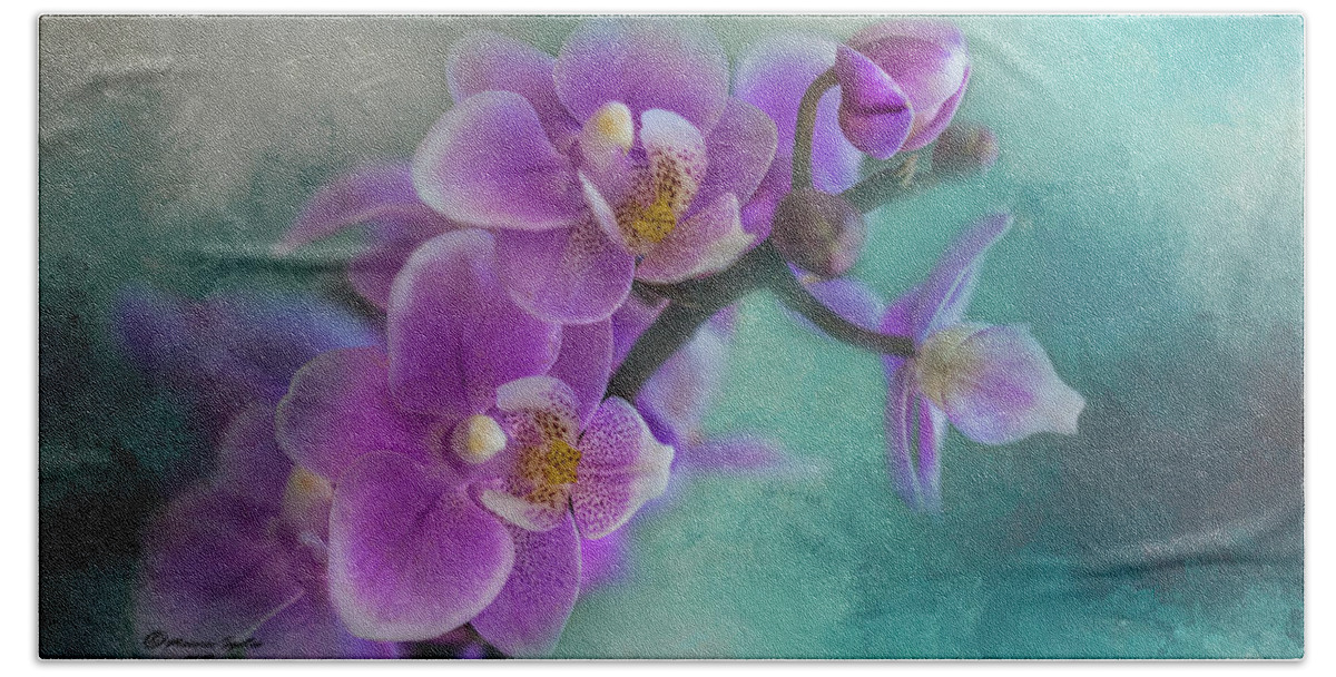 Orchid Beach Towel featuring the photograph Warms The Heart by Marvin Spates