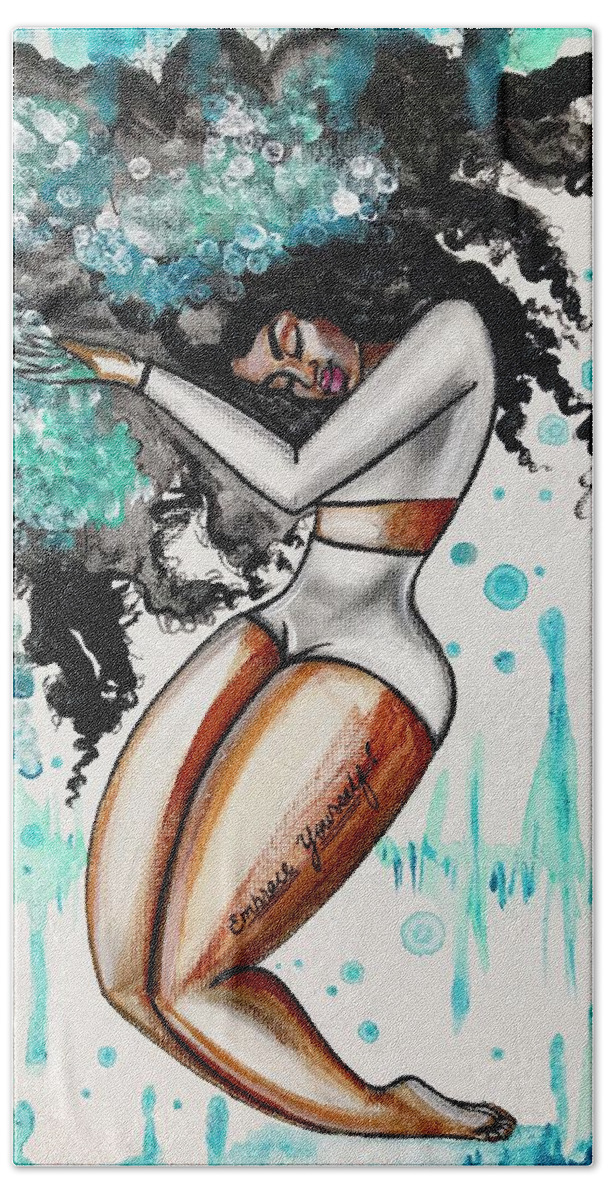 Embrace Yourself Beach Sheet featuring the painting Wash Day by Artist RiA