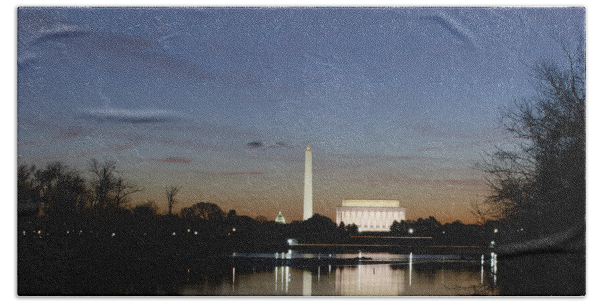 washington D.c. Beach Towel featuring the photograph Washington DC Morning View by Brendan Reals