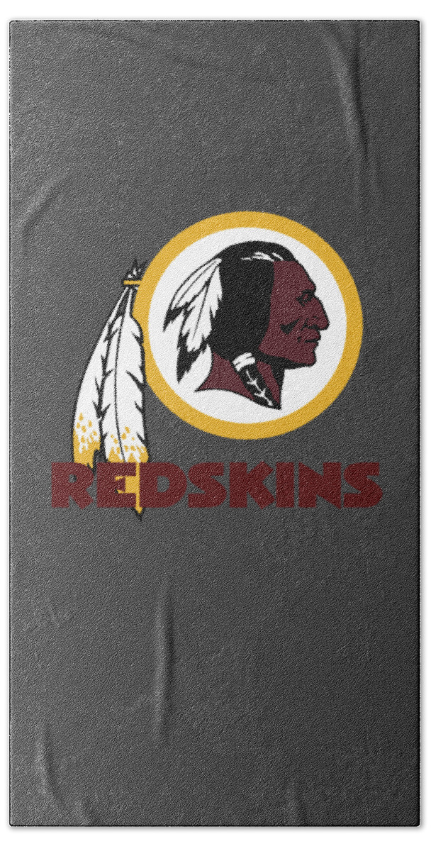 Washington Beach Towel featuring the mixed media Washington Redskins Translucent Steel by Movie Poster Prints