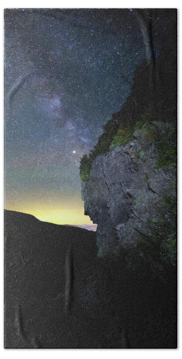 Watcher Beach Towel featuring the photograph Watcher Milky Way by Chris Whiton