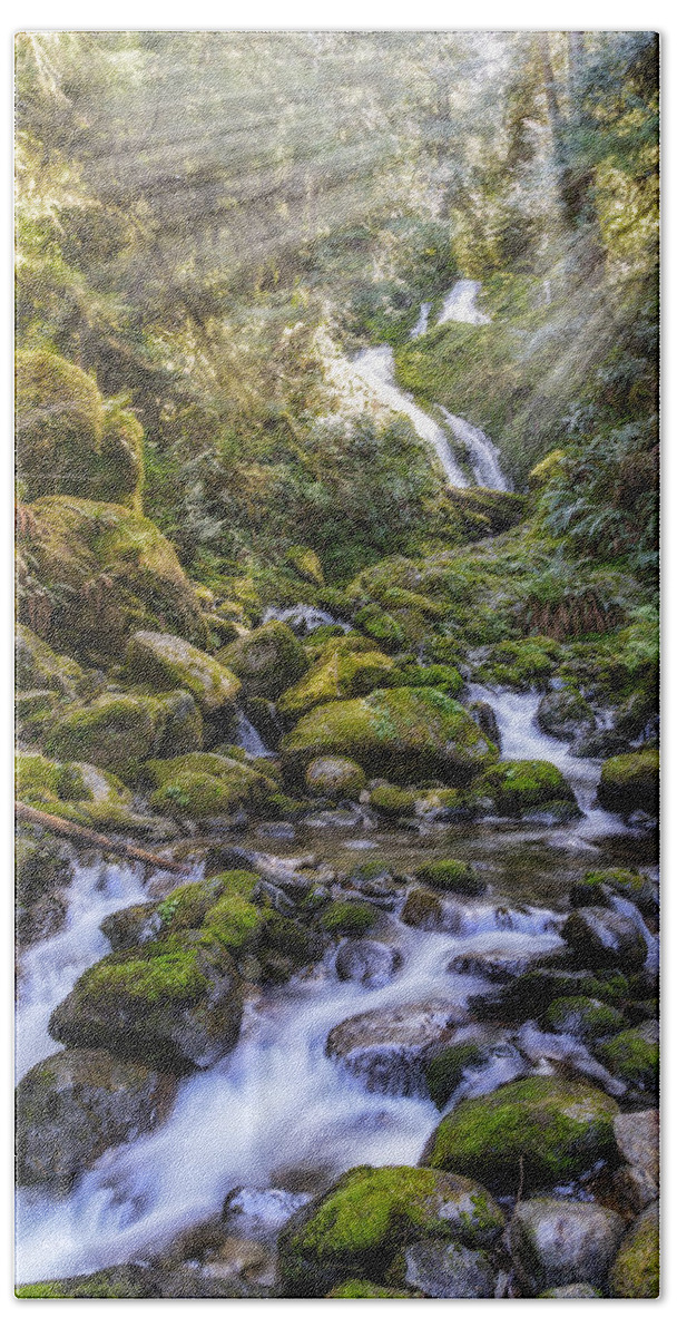 James Heckt Beach Towel featuring the photograph Water Dance by James Heckt