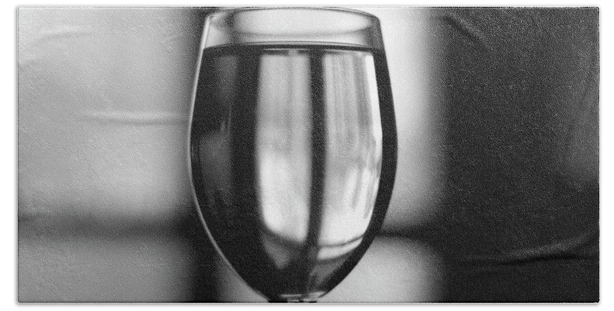 Water Beach Towel featuring the photograph Water Glass I BW by David Gordon