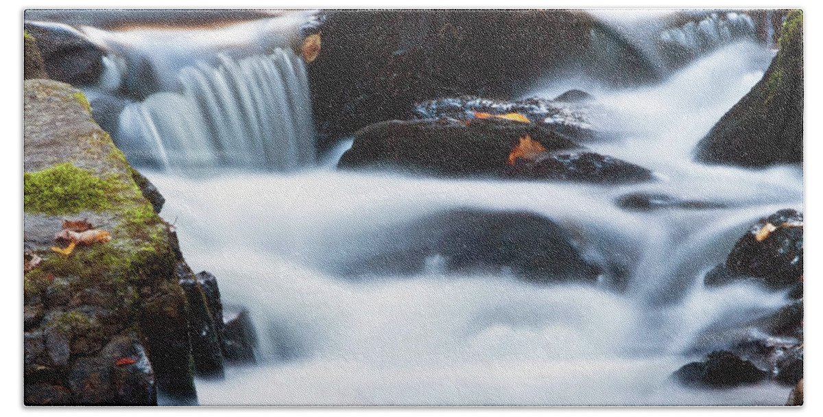 Waterfall Beach Sheet featuring the photograph Water Like Mist by David Freuthal
