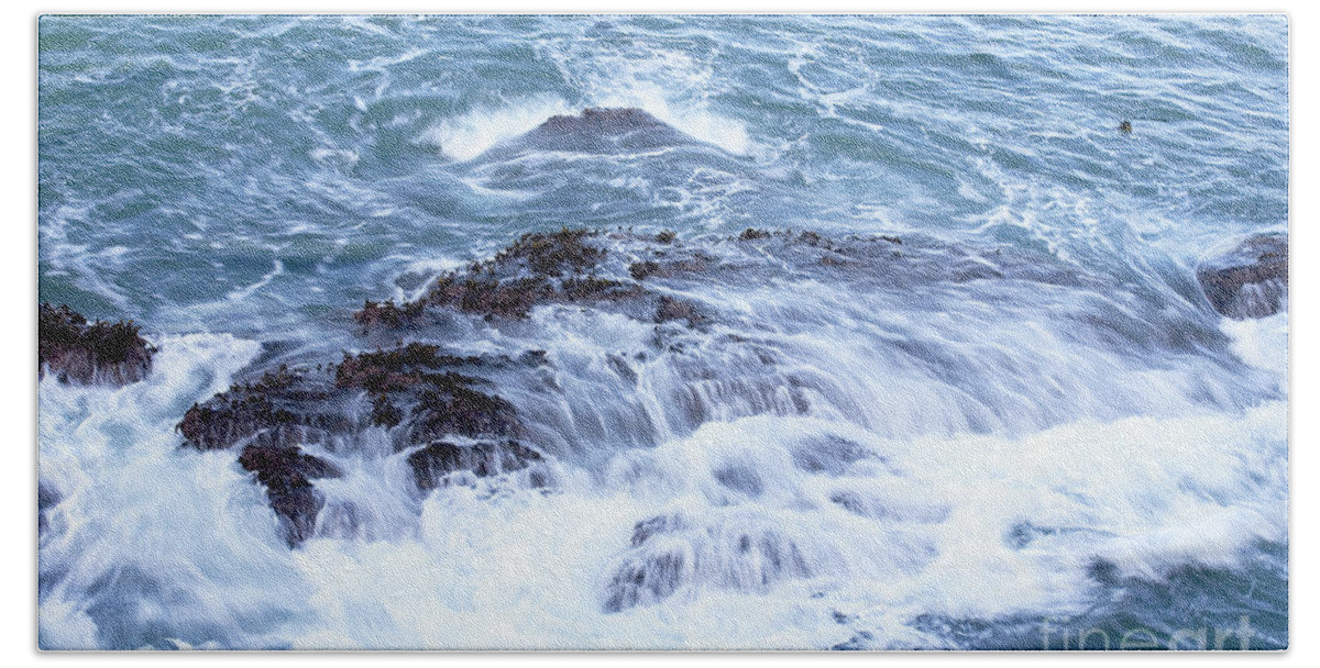 Water Beach Towel featuring the photograph Water Turmoil by Richard J Thompson