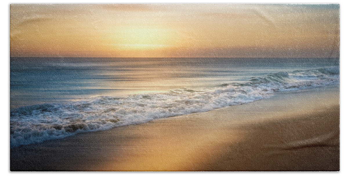 Clouds Beach Towel featuring the photograph Waves on a Dreamy Morning by Debra and Dave Vanderlaan