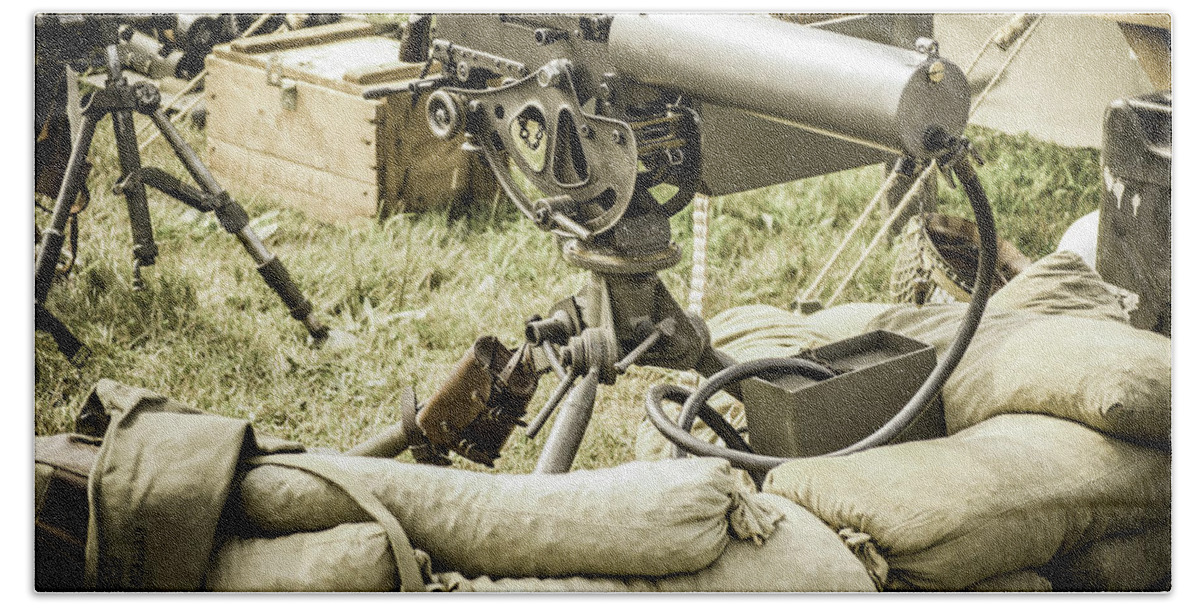 D-day Beach Towel featuring the photograph Weapons by Stewart Helberg