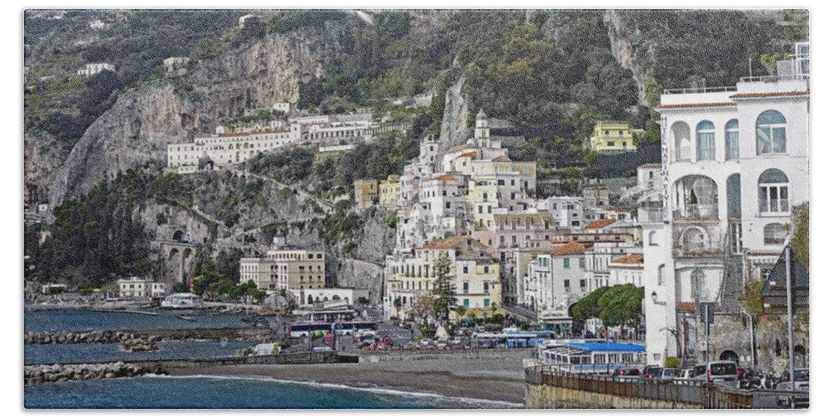 Amalfi Beach Towel featuring the photograph Welcome To Amalfi In Italy by Rick Rosenshein