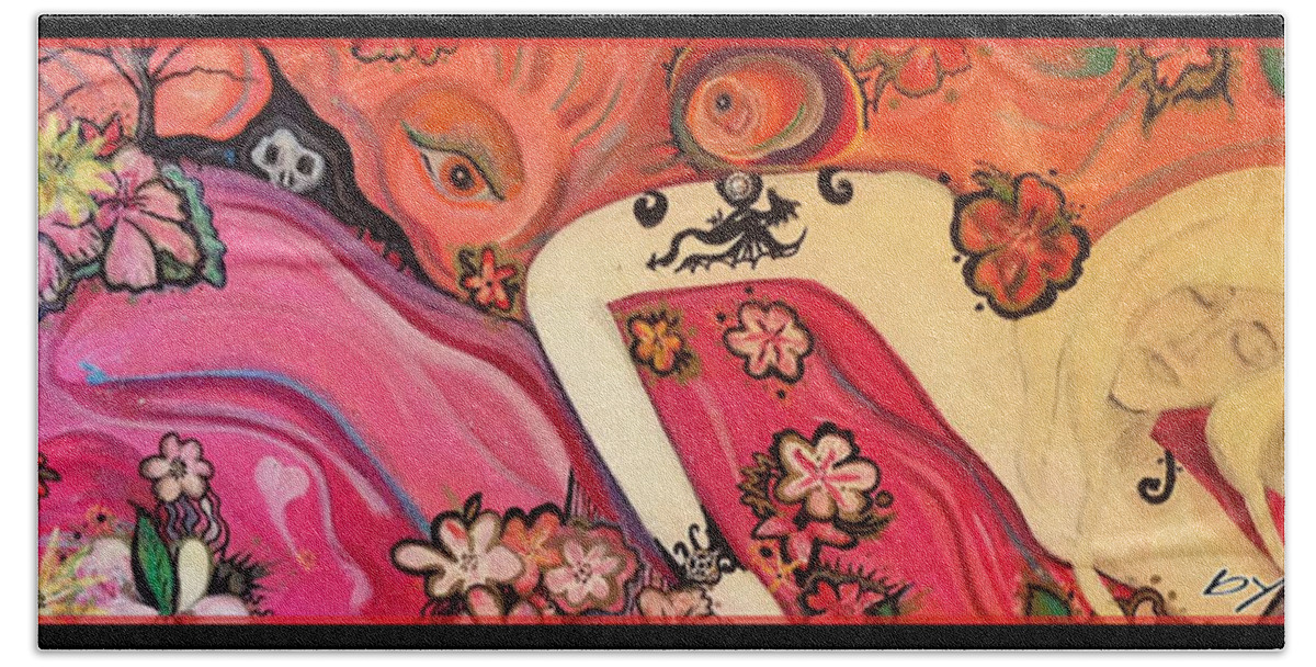 Dreams Beach Towel featuring the painting What Dreams May Come by Tracy McDurmon