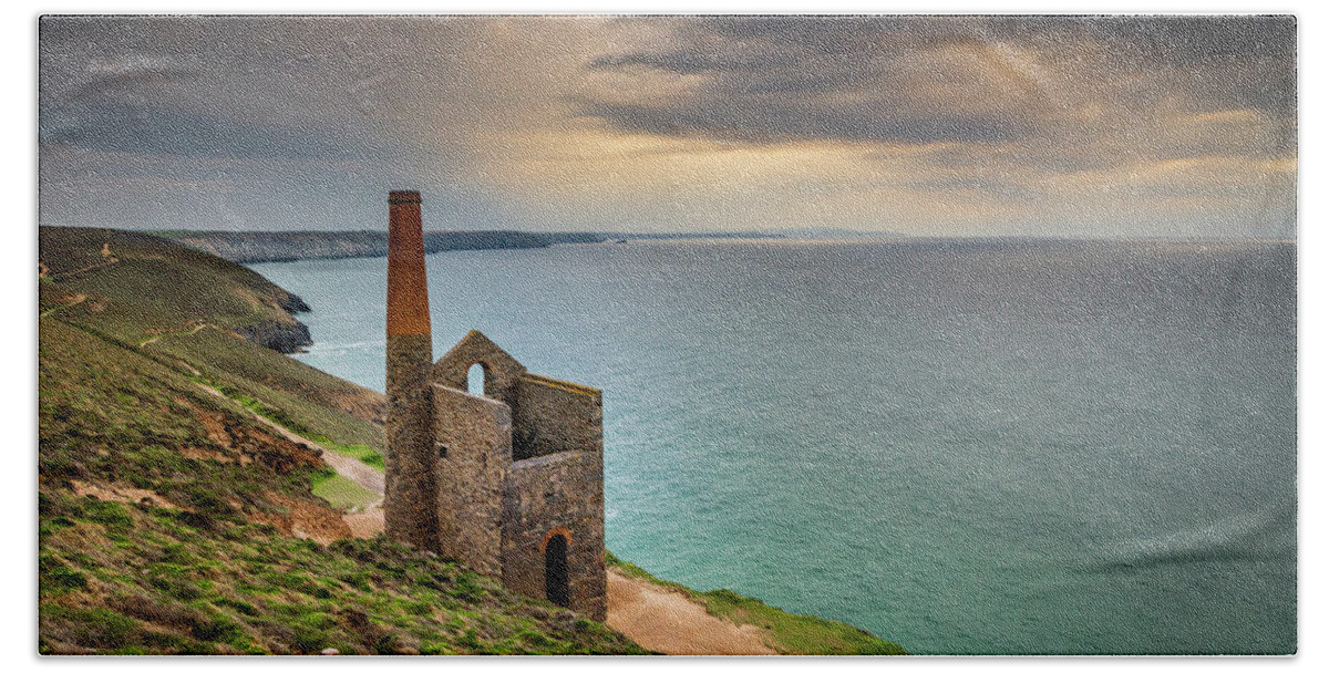 Wheal Coates Beach Towel featuring the photograph Wheal Coates Sunset by Framing Places