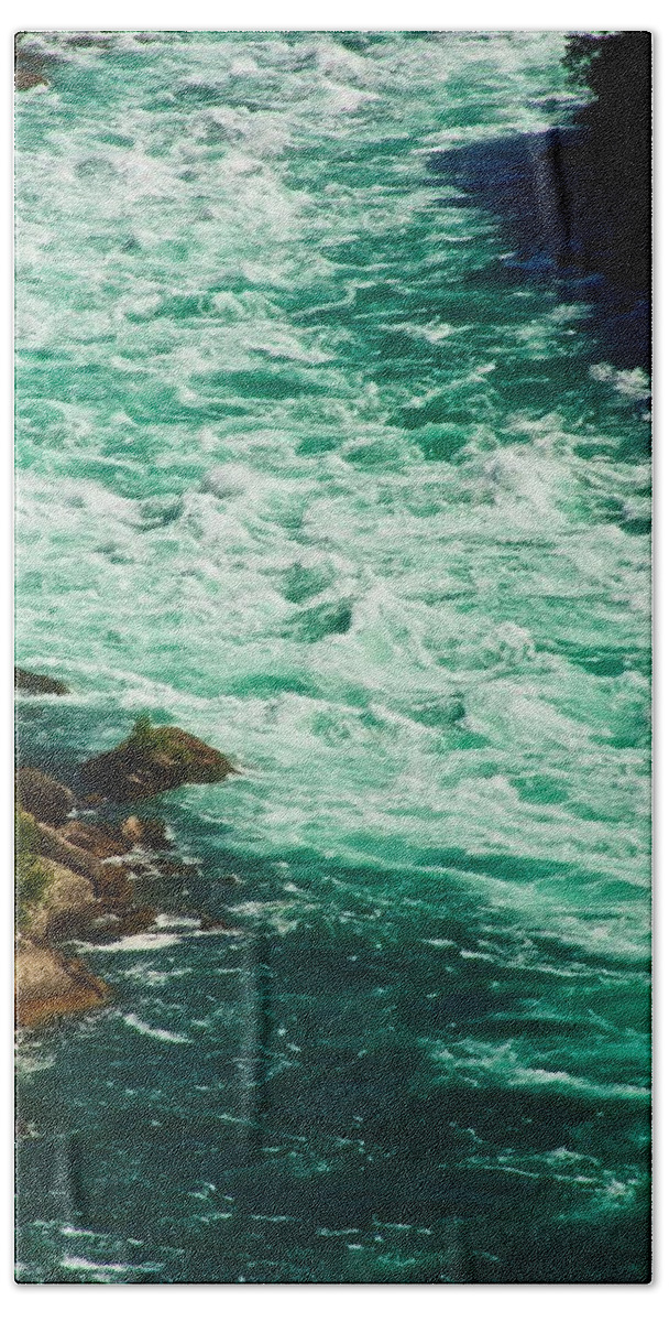 Amercian Falls Beach Towel featuring the photograph Whirlpool by Kathi Isserman