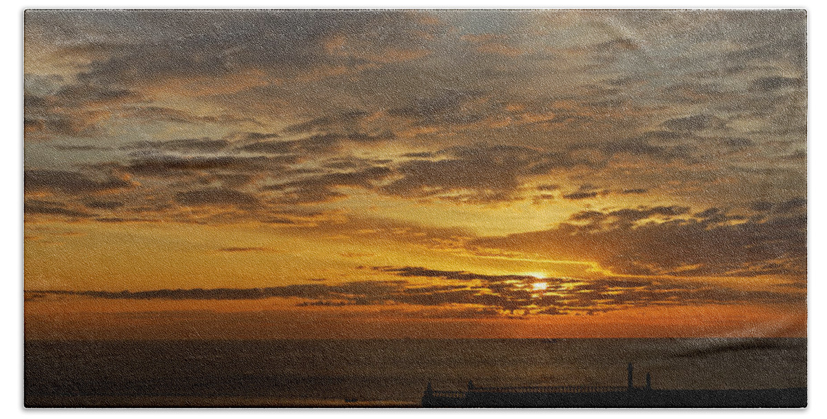 Britain Beach Towel featuring the photograph Whitby Sunrise by Rod Johnson