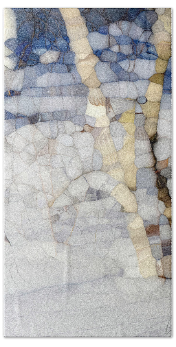 Birch Beach Towel featuring the digital art White Birch by Lynellen Nielsen