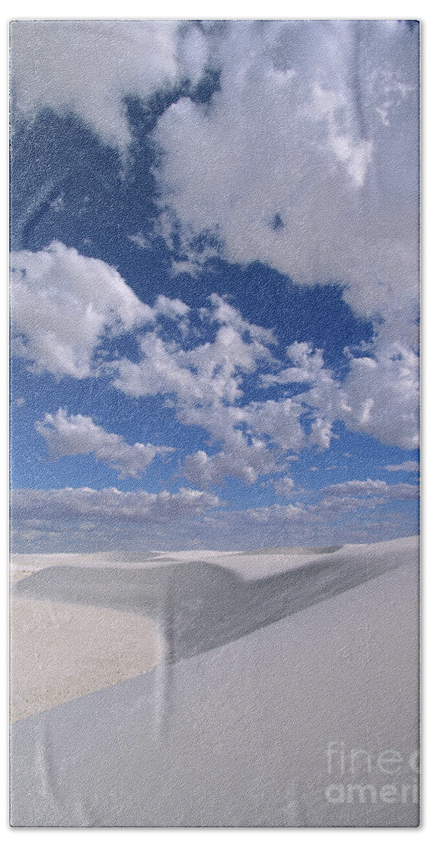 00340454 Beach Towel featuring the photograph White Gypsum Dunes by Yva Momatiuk John Eastcott