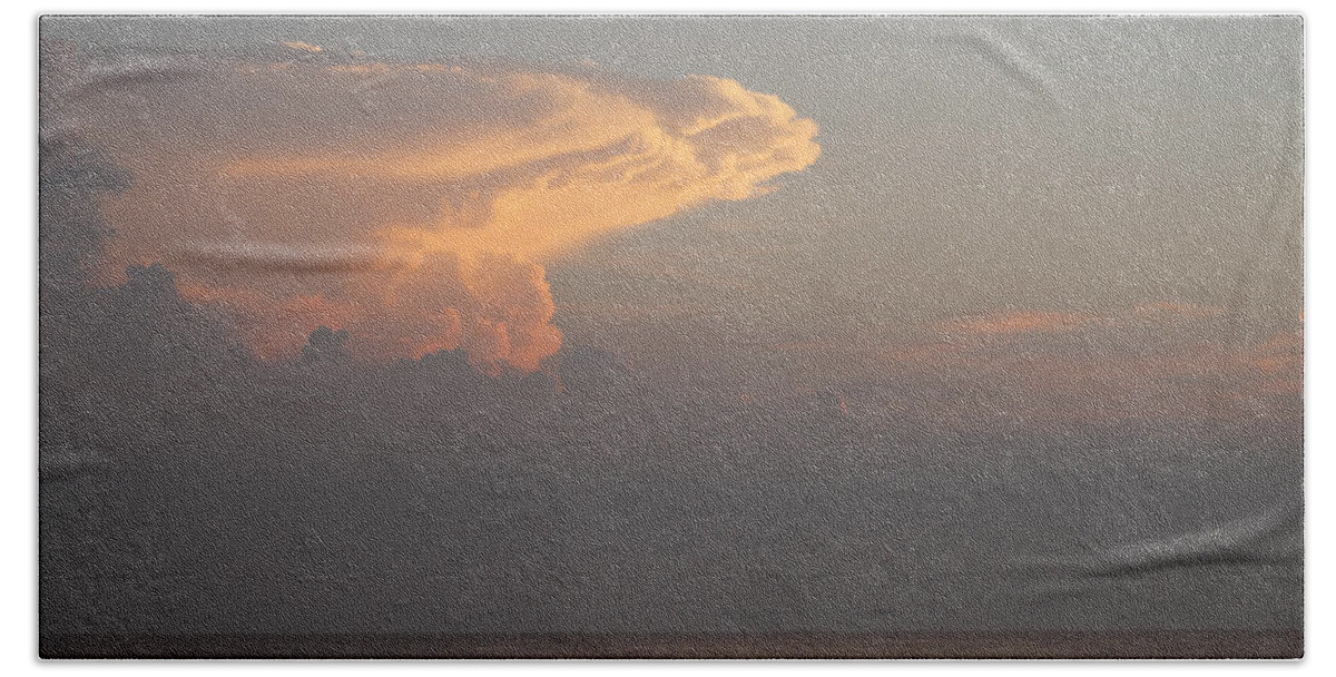 Clouds Beach Towel featuring the photograph White Pink Clouds by Robert Banach
