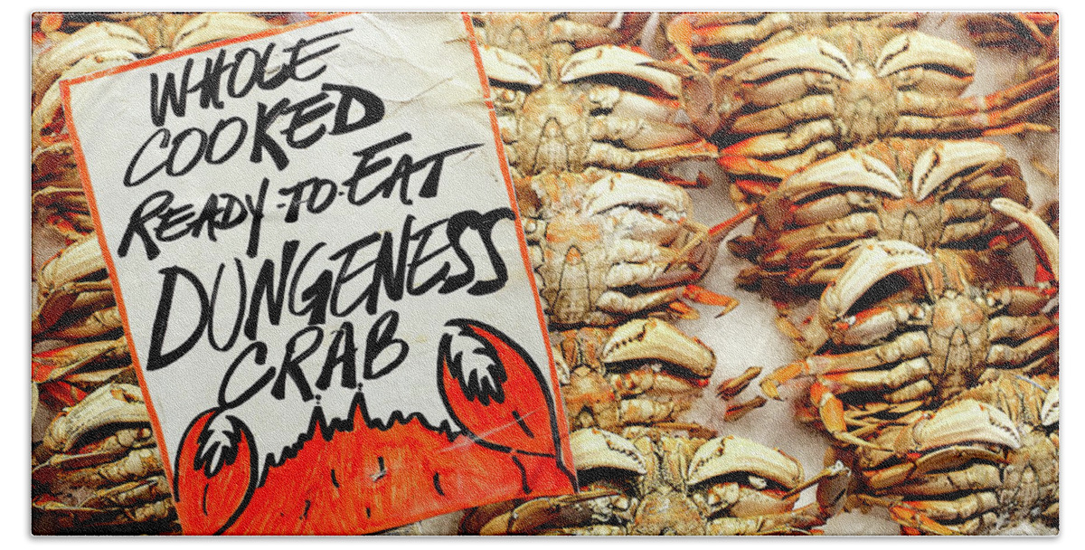 Seafood Beach Towel featuring the photograph Whole Cooked Crabs by Todd Klassy