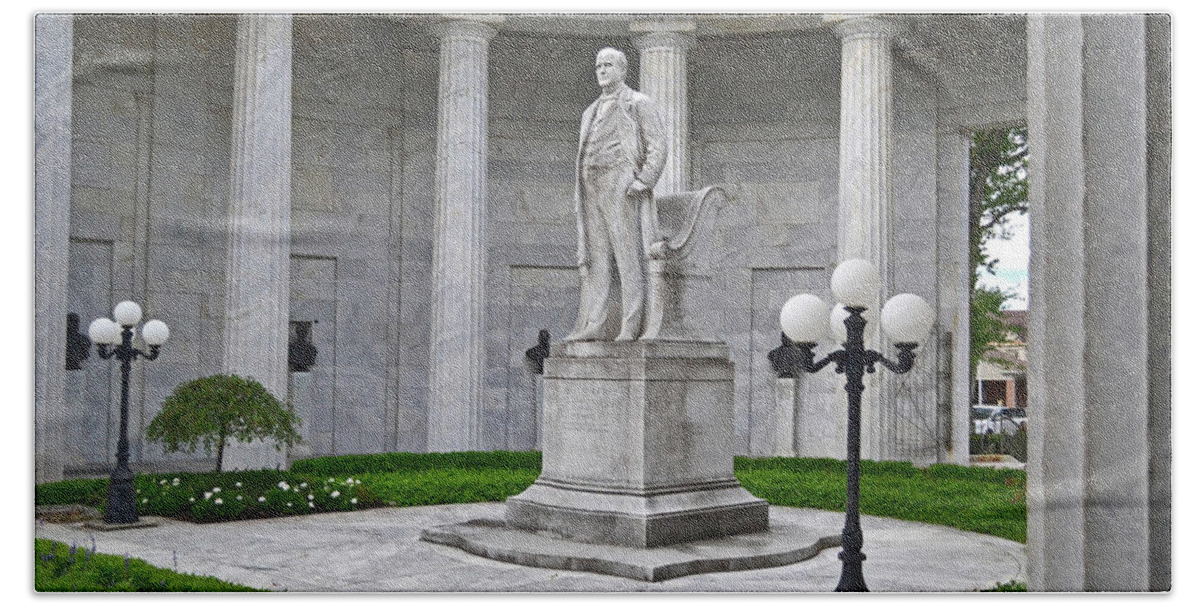 25th President Beach Towel featuring the photograph William McKinley Memorial 004 by George Bostian