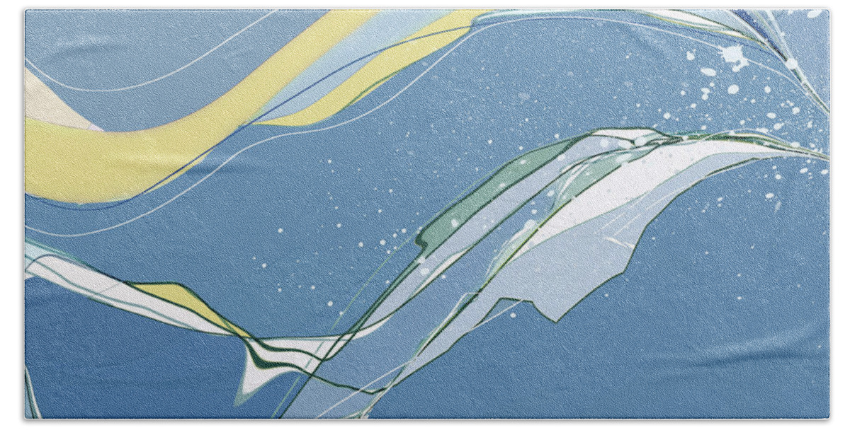 Abstract Beach Towel featuring the digital art Windblown by Gina Harrison