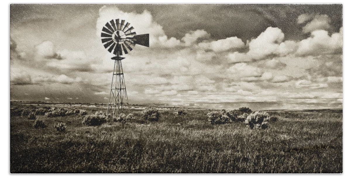 Oregon Trail Beach Towel featuring the photograph Alone in the Wind by John Christopher