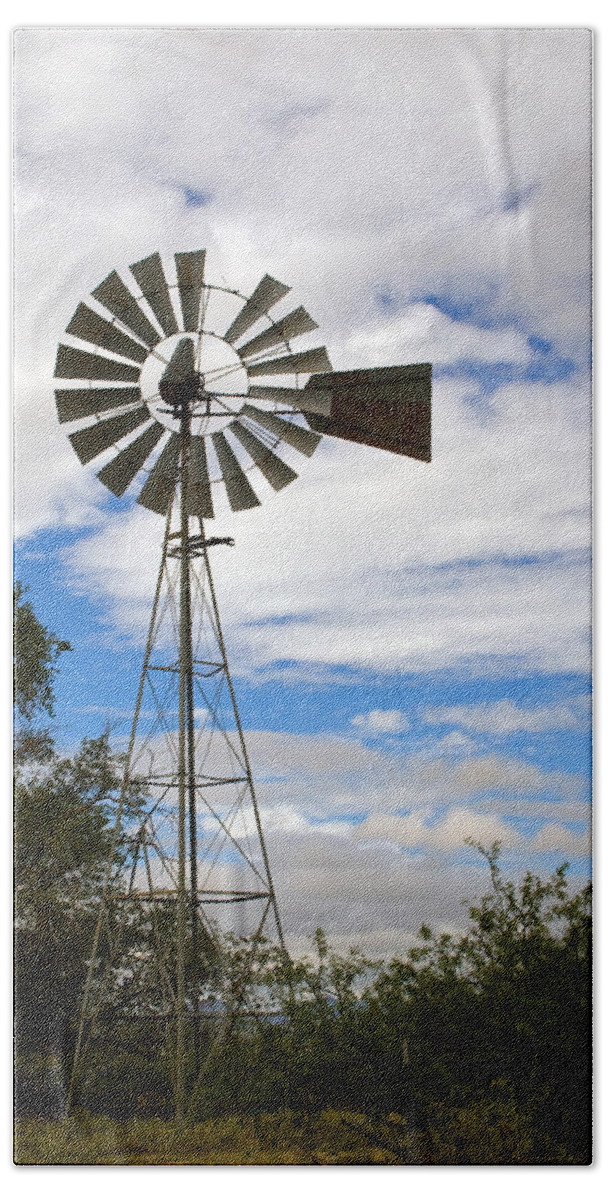 Windmill Beach Towel featuring the photograph Windmill by Randall Ingalls