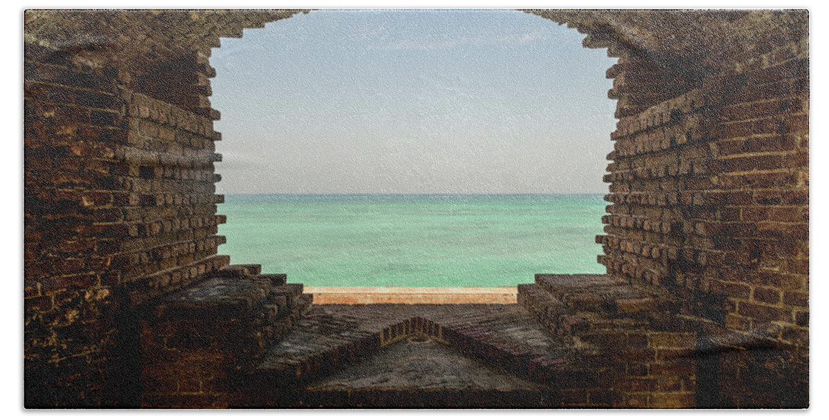 Dry Tortugas Beach Towel featuring the photograph Window on the Gulf by Kristopher Schoenleber