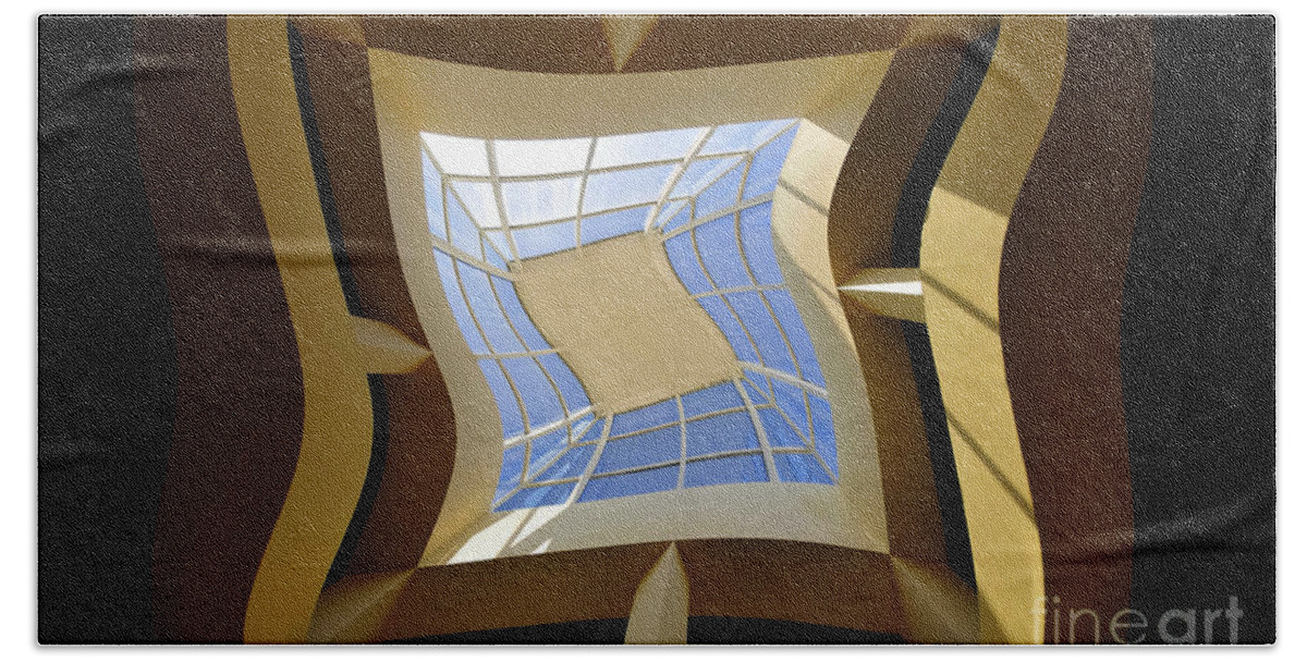 Art Beach Towel featuring the painting Window to another Dimension by David Lee Thompson
