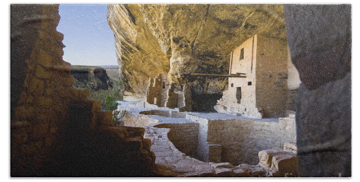 Mesa Verde National Park Beach Towel featuring the photograph Window to the Past by Bon and Jim Fillpot