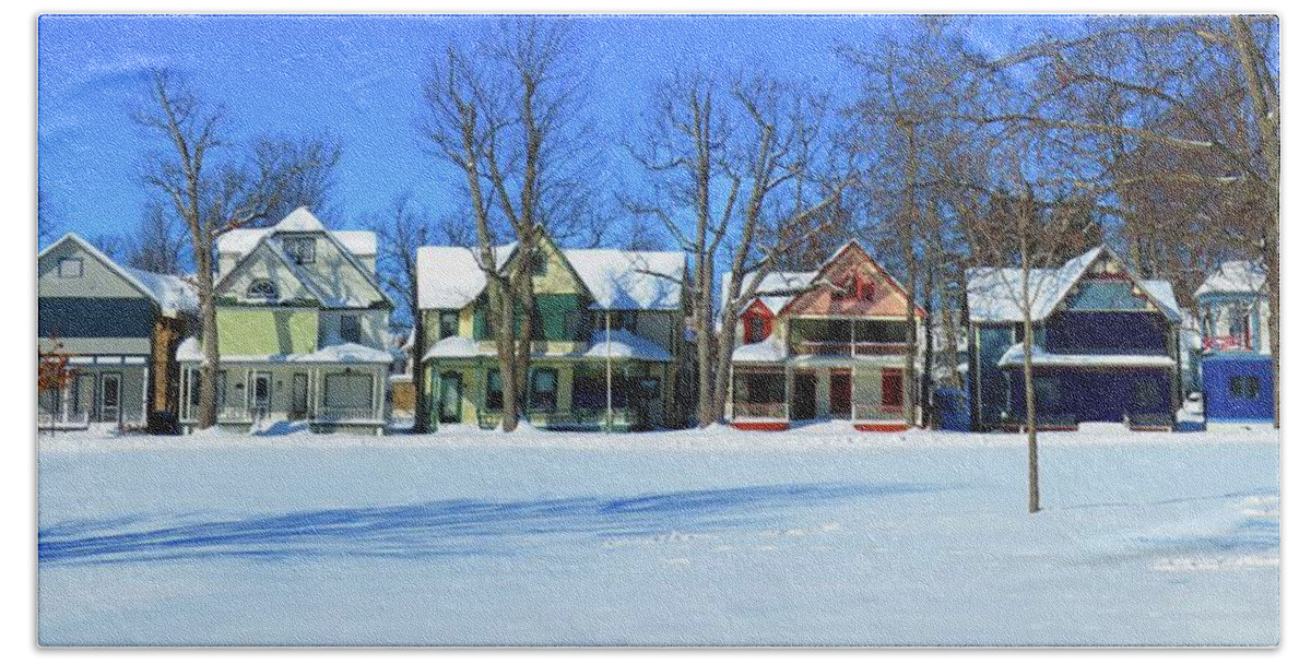 Thousand Islands Beach Sheet featuring the photograph Winter at TI Park by Dennis McCarthy