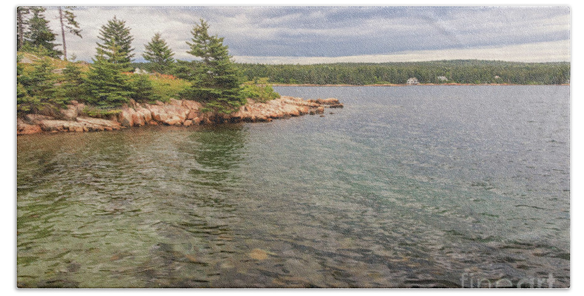#elizabethdow Beach Sheet featuring the photograph Winter Harbor by Elizabeth Dow
