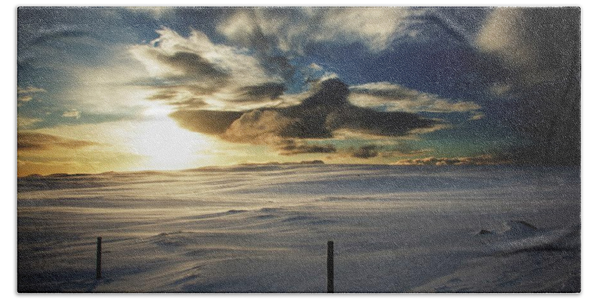 Sky Beach Towel featuring the photograph Winter Sky by Robert Grac
