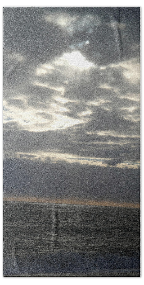 Sun Beach Towel featuring the photograph Winter sun at sea by Susan Baker