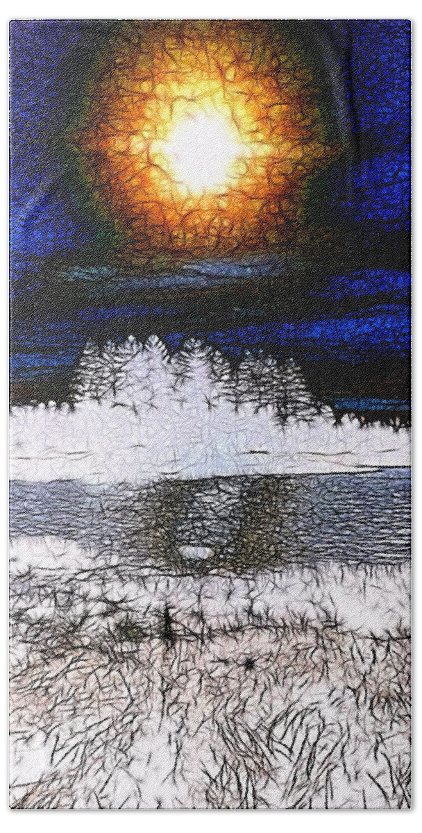 Season Beach Towel featuring the photograph Winter Sunburst by Nick Heap