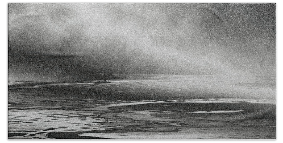 Eerie Beach Sheet featuring the photograph Winter's Song by Steven Huszar