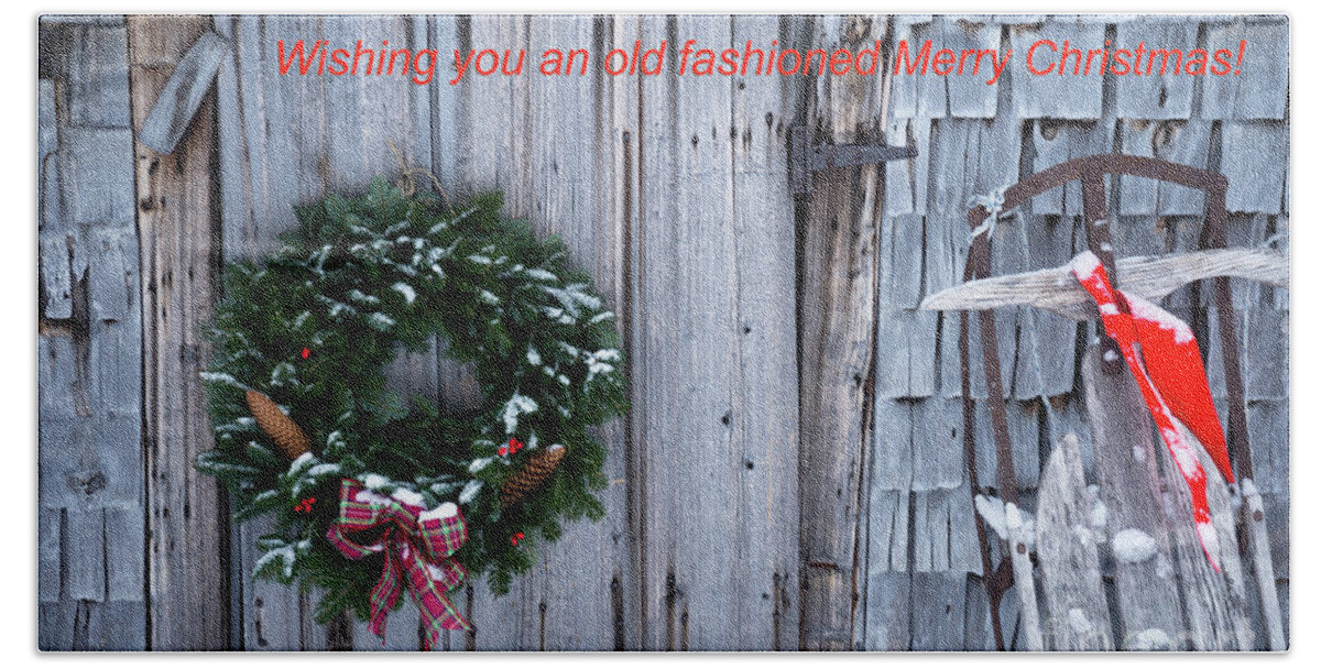 Maine Beach Sheet featuring the photograph Wishing you an Old Fashioned Merry Christmas by Alana Ranney