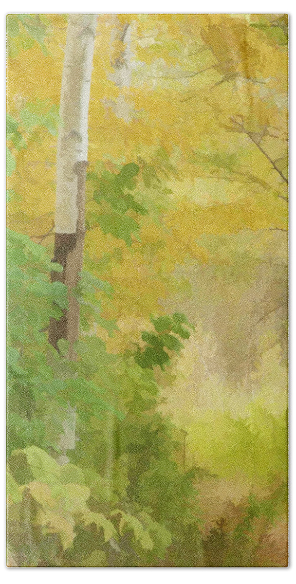 Gibson Beach Towel featuring the photograph Wispering Birches by Carol Randall