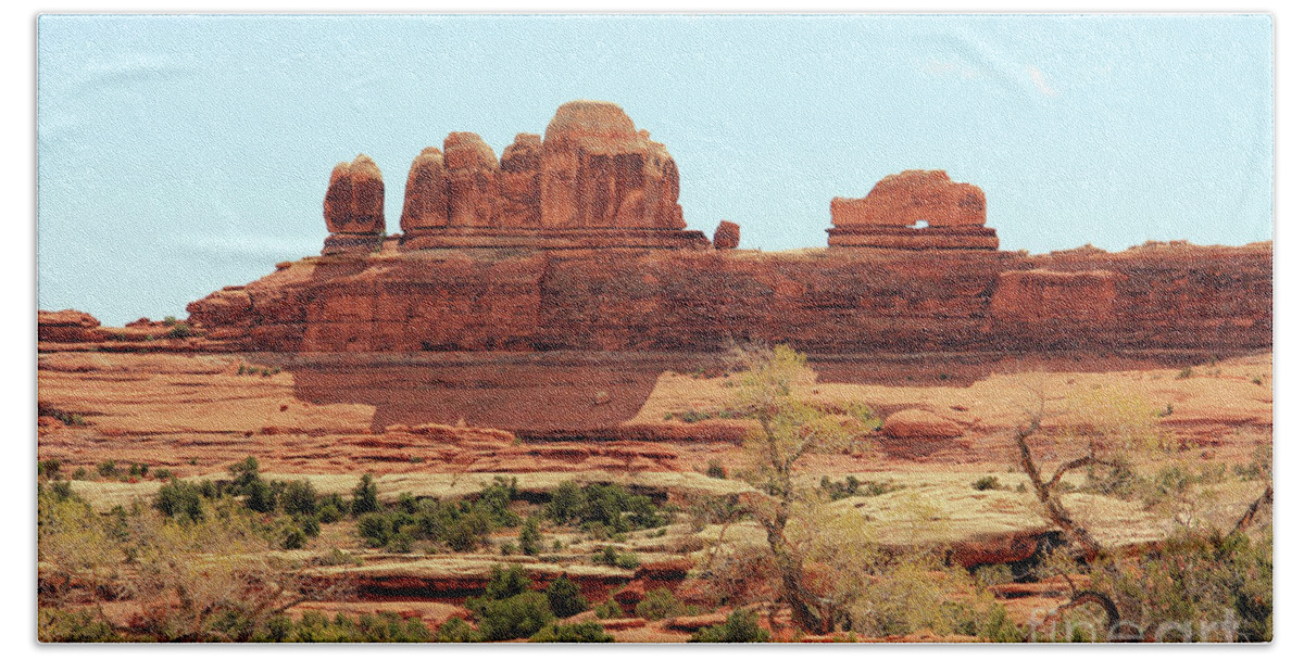 Wooden Shoe Arch Beach Towel featuring the photograph Wooden Shoe Arch in Canyonlands National Park 3327 by Jack Schultz