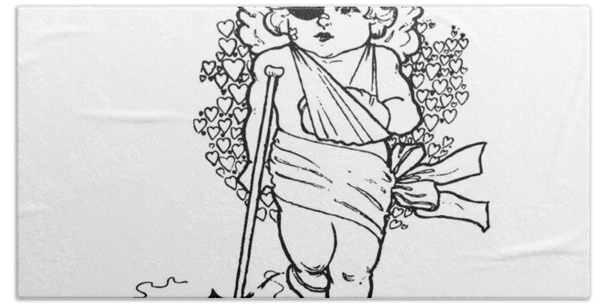 Wounded Beach Towel featuring the digital art Wounded Cupid by Newwwman