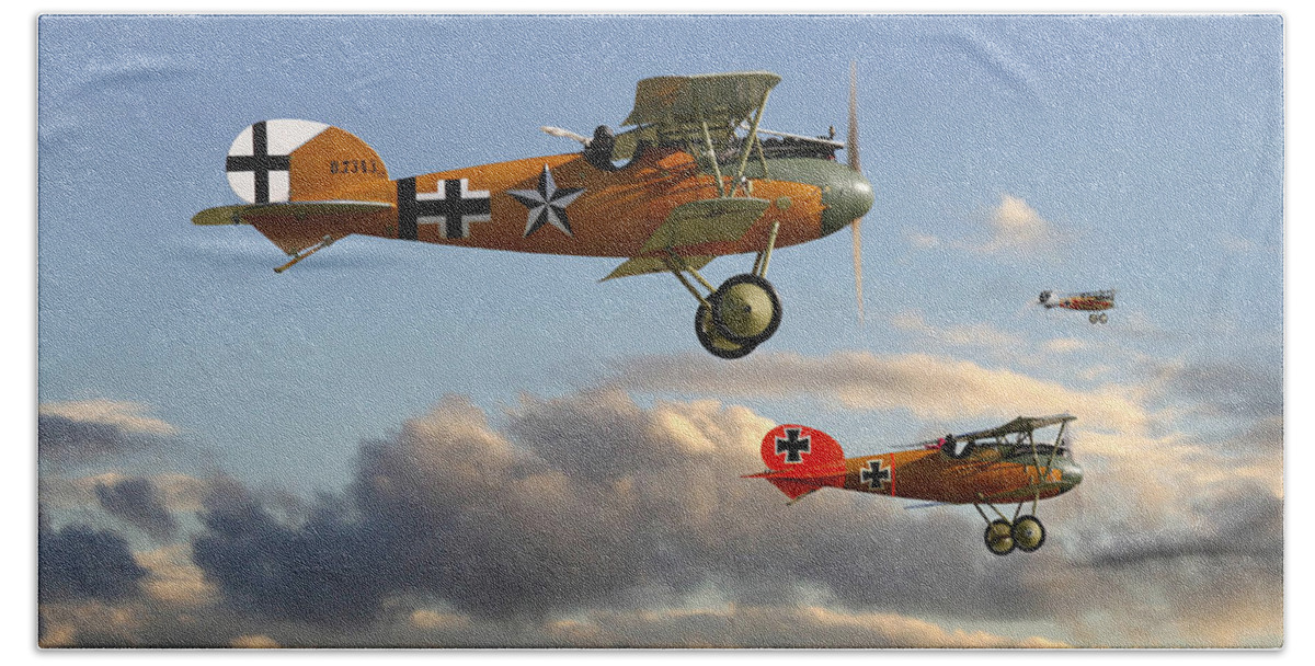 Aircraft Beach Towel featuring the photograph WW1 - Fighting Colours 3 by Pat Speirs