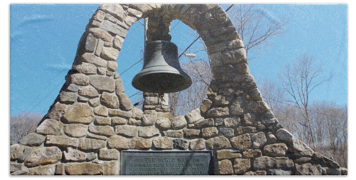 Norfolk Beach Sheet featuring the photograph WWI Memorial in Norfolk Connecticut by Catherine Gagne