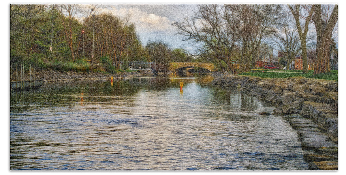 Yahara River Beach Towel featuring the photograph Yahara River, Madison, WI by Steven Ralser