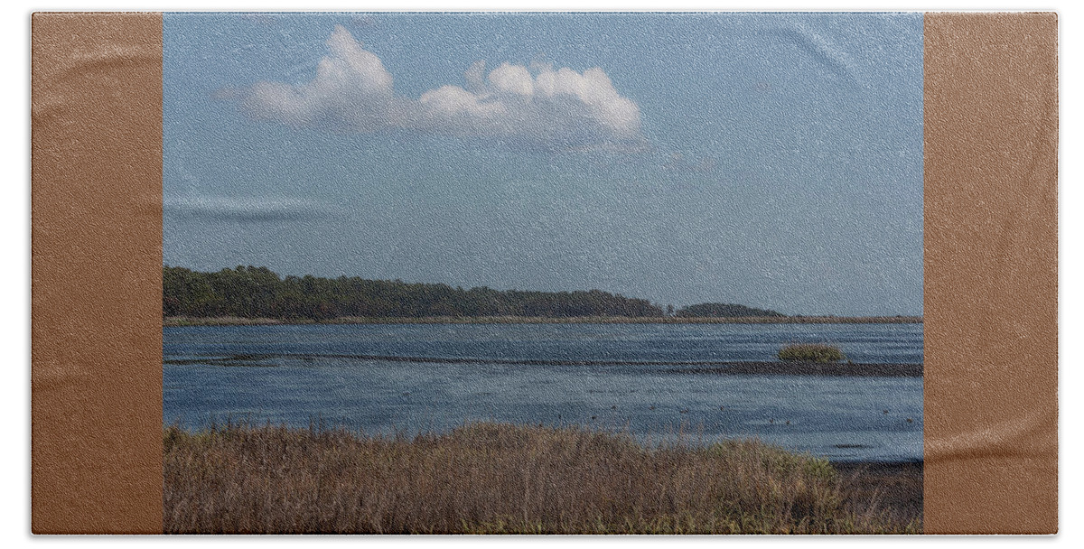 Photograph Beach Sheet featuring the photograph Yawkey Wildlife Reguge - View from the Causeway by Suzanne Gaff